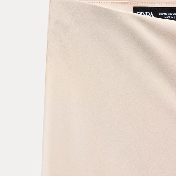 ZARA NEW SATIN EFFECT MIDI SKIRT - Picture 15 of 16